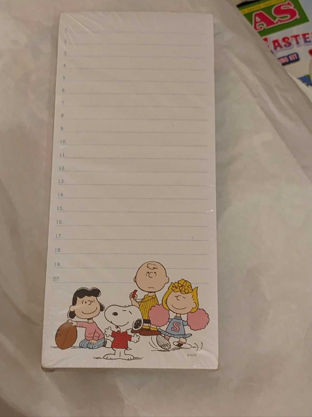 Graphique De France White Notepad with Colorful Peanuts Characters